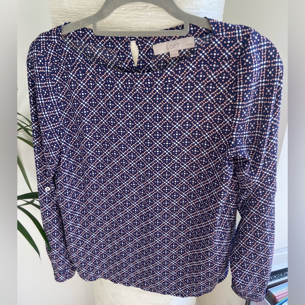 LOFT Petite print blouse - XSP